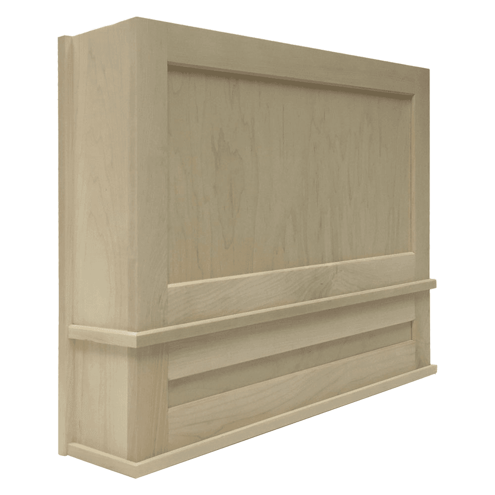36" x 24" Estate Silver-Metallic Canopy Range Hood with Broan Liner, Maple Alt 1 - Image