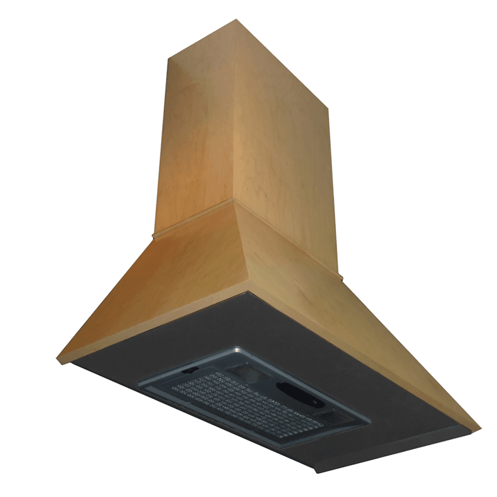 36" Silver-Metallic Straight Range Hood with Broan Compatible Liner, Maple - Alt Image 1