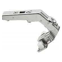 Clip Top Bi-Fold 60˚ Opening Hinge, 45mm Bore Pattern, Self-Closing, Nickel-Plated