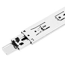 Drawer Slide with 100lb Capacity, Full Extension, Side-Mount, Soft-Closing, Bright Zinc