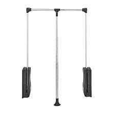 21-1/2" - 26" Pull Down Closet Rod, Chrome Finish