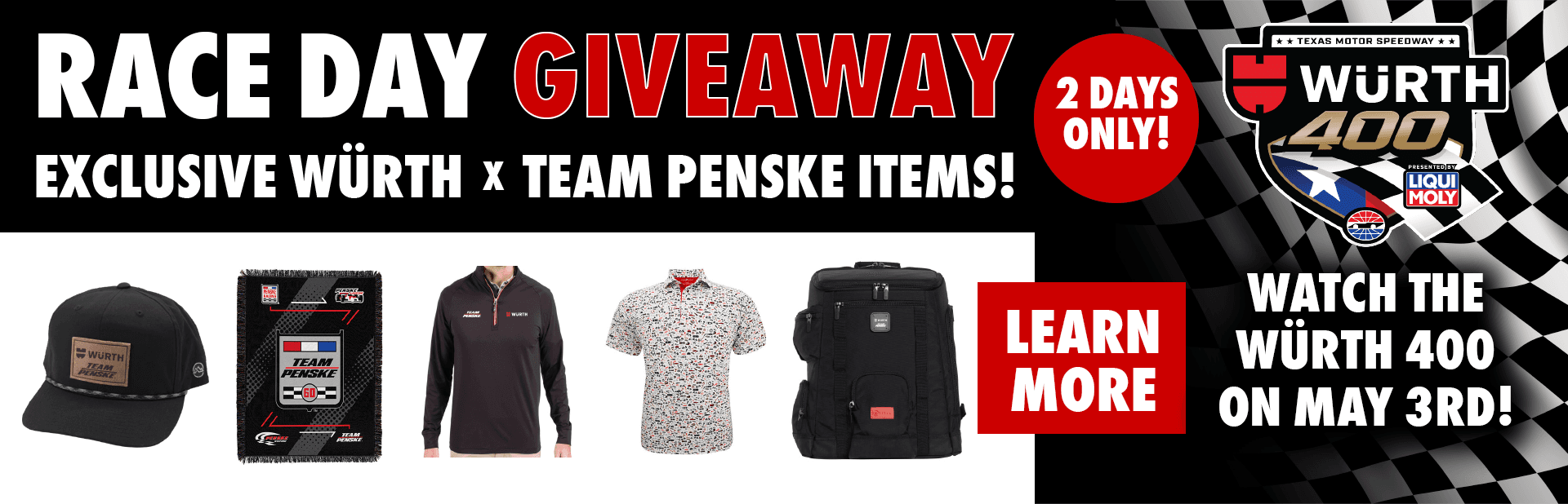 Race-Day Giveaway - Tuesday and Wednesday Only!