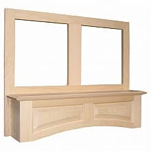 30" Arched Range Hood with Broan Compatible Liner, Hickory